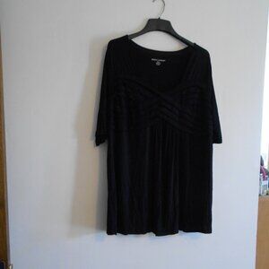 Jessica London Knit Blouse, Black, Size 22/24
